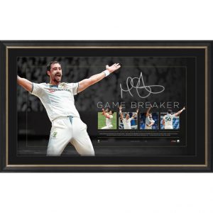 Cricket - Mitchell Starc Signed & Framed Limited Edition 'Game Breaker' Lithograph