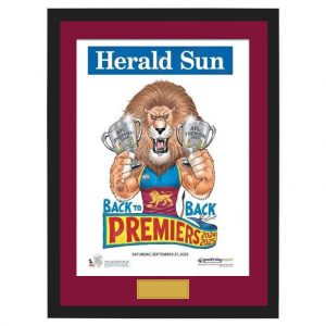Brisbane Lions - 2025 AFL Grand Final Premiership Mark Knight Deluxe Framed Print