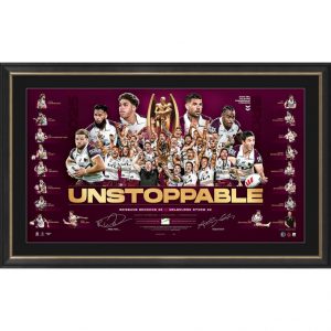 Reece Walsh and Adam Reynolds 2025 Premiers Dual Signed Lithograph