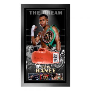 Devin Haney - Signed & Framed Boxing Glove (Beckett Hologram)