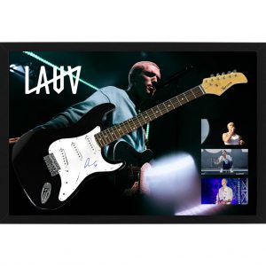 Music – LAUV Hand Signed & Framed Full Size Guitar with Backdrop (JSA COA)