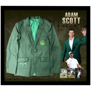 Golf - Adam Scott Signed & Framed US Masters Green Jacket