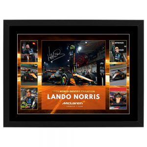 Formula 1 - Lando Norris 2025 McLaren Drivers Champion Framed Pre Print