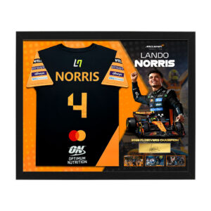 Formula 1 - Lando Norris 2025 World Champion McLaren Team Shirt Display