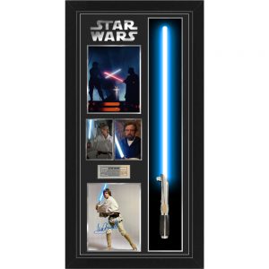 Star Wars - Mark Hamill Signed and Framed 8x10 Photo with Lightsaber Display