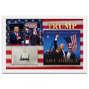 Donald Trump Hand Signed Bookplate Cut Display 3
