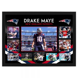 NFL - Drake Maye New England Patriots Framed Large Photo Collage