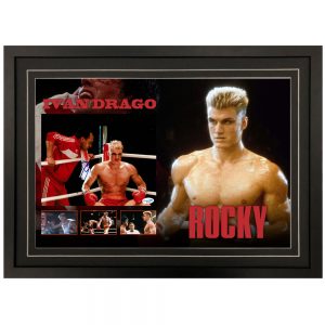 Dolph Lundgren - "Rocky" Signed & Framed 8x10 Photograph (ACOA COA)