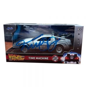 Michael J. Fox Hand Signed Back To The Future Time Machine 1:32 Scale Die Cast Car