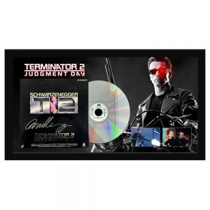 Arnold Schwarzenegger - "Terminator 2" Signed & Framed LaserDisc Vinyl