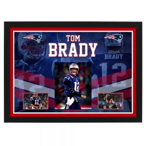 NFL – Tom Brady Signed & Framed 8x10 Photo Display
