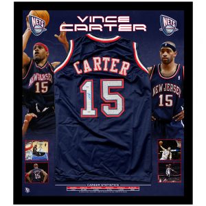Basketball - Vince Carter Signed & Framed New Jersey Nets Jersey (PSA DNA Hologram)