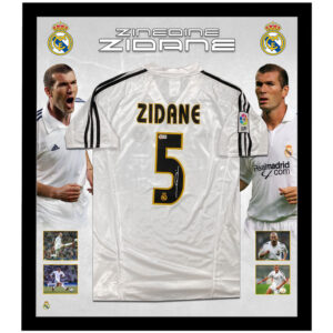 Soccer – Zinedine Zidane Signed & Framed Real Madrid Jersey (Beckett)