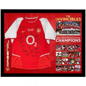 Arsenal 2003 to 2004 THE INVINCIBLES Premier League Champions Signed & Framed Jersey