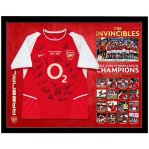 Arsenal 2003 to 2004 THE INVINCIBLES Premier League Champions Signed & Framed Jersey