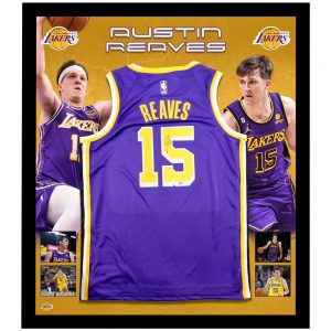 Basketball - AUSTIN REAVES Signed & Framed Purple Los Angeles Lakers Jersey (PSA Hologram)