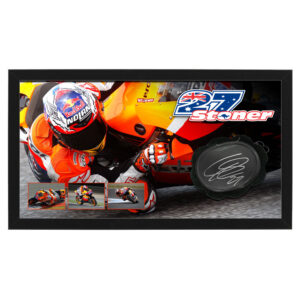 MotoGP - Casey Stoner Signed & Framed Knee Slider
