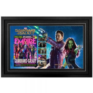 Chris Pratt & Zoe Saldana Signed and Framed Guardians of the Galaxy Display