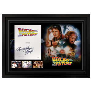Christopher Lloyd - Signed & Framed "Back To The Future" Movie Script Cover (JSA)