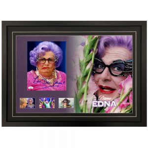Dame Edna Signed & Framed 8x10 Photo Display (JSA COA)