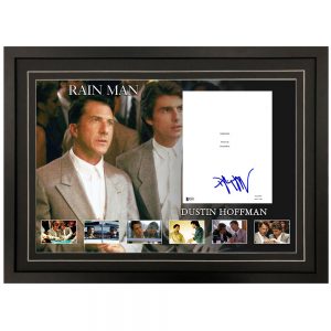 Dustin Hoffman - Signed & Framed "Rain Man" Movie Script Cover (Beckett COA)