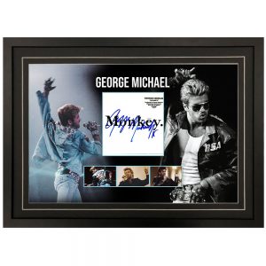 Music - George Michael - Monkey Signed & Framed EP Album Sleeve