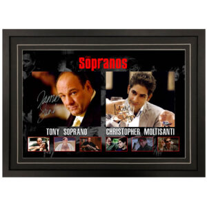 The Sopranos - James Gandolfini & Michael Imperioli Signed & Framed 8x10 Photo Display (Beckett)