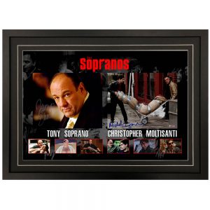 The Sopranos - James Gandolfini & Michael Imperioli Signed & Framed 8x10 Photo Display