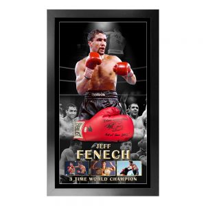 Boxing - Jeff Fenech Signed & Framed Boxing Glove (Beckett)