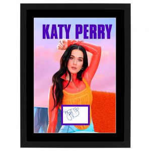 Katy Perry Signed & Framed Signature Card Display (ACOA COA)