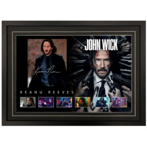 Keanu Reeves - "John Wick" Signed & Framed 8x10 Photo Display