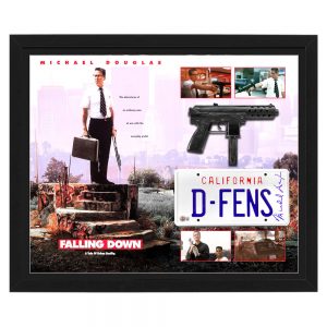 Michael Douglas - "Falling Down" Signed & Framed License Plate Display (Beckett)