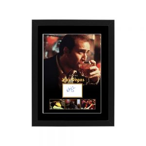 Nicolas Cage- "Leaving Las Vegas" Signed & Framed Signature Card Display (JSA COA)
