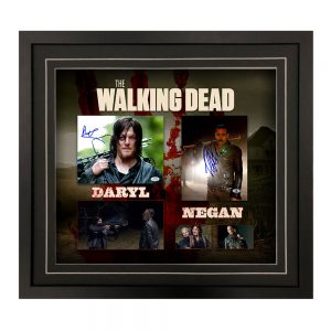 Norman Reedus & Jeffrey Dean Morgan - "The Walking Dead" Signed & Framed Photo Display Collage (Beckett, ACOA)