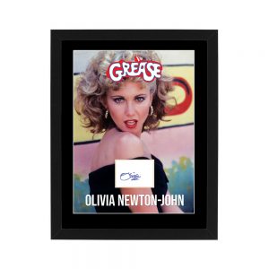 Olivia Newton-John - "Grease" Signed & Framed Signature Card Display (ACOA COA)