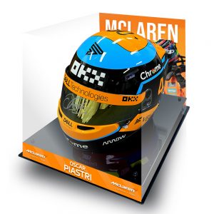 Formula 1 - Oscar Piastri Hand Signed McLaren OP + LN Race Helmet