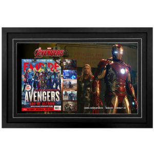 Robert Downey Jr & Chris Hemsworth Signed and Framed Display
