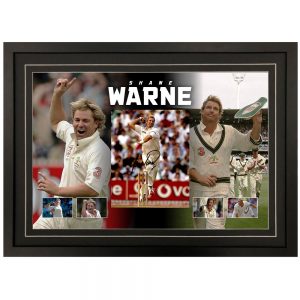 Cricket - Shane Warne Signed & Framed 8x10 Photo Display