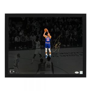 Stephen Curry - Golden State Warriors Signed & Framed 20x16 Mini Poster (JSA COA)