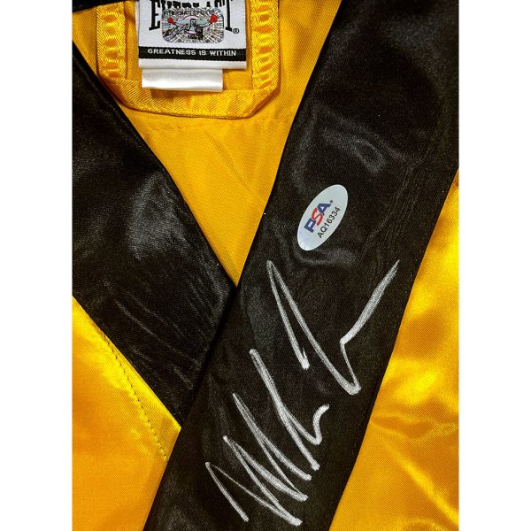 Yellow Boxing Robe Boxing - Mike Tyson Signed & Framed Yellow Everlast Boxing Robe (PSA ...