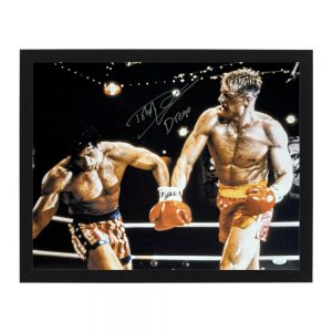 DOLPH LUNDGREN Signed & Framed Rocky 4 16 x 20 Photo (JSA COA)