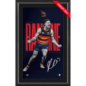 Izak Rankine Adelaide Crows Signed & Framed Official AFL Vertiramic
