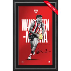 Nasiah Wanganeen-Milera St Kilda Signed & Framed Official AFL Vertiramic