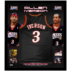 Basketball - Allen Iverson Signed & Framed Philadelphia 76ers Jersey (PSA)