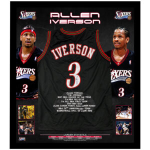 Basketball - Allen Iverson Signed & Framed Philadelphia 76ers Jersey (JSA)