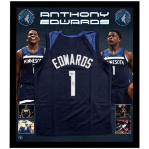 Basketball - Anthony Edwards Signed & Framed Timberwolves (Beckett)