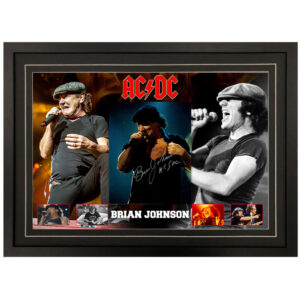 ACDC - Brian Johnson Signed & Framed 8x10 Photo Display