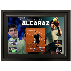 Tennis - Carlos Alcaraz Signed & Framed 8x10 Photo Display (Beckett)