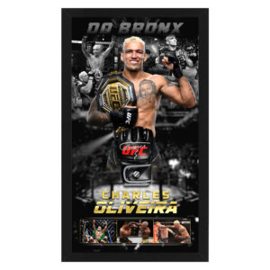 UFC - Charles Oliveira Signed & Framed UFC Glove (Beckett)