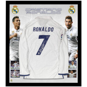 Soccer – Cristiano Ronaldo Signed & Framed Real Madrid Jersey